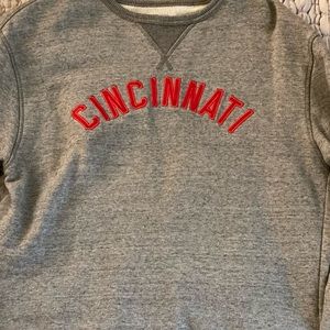 Cincinnati Reds Grey Crewneck Size Small— Worn once. Bought at the Stadium